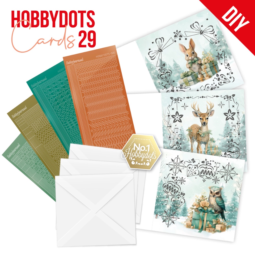 Dot and Do Cards 29 - Berries Beauties - Emerald Christmas Animals Dot and Do Cards 29 - Berries Beauties - Emerald Christmas Animals