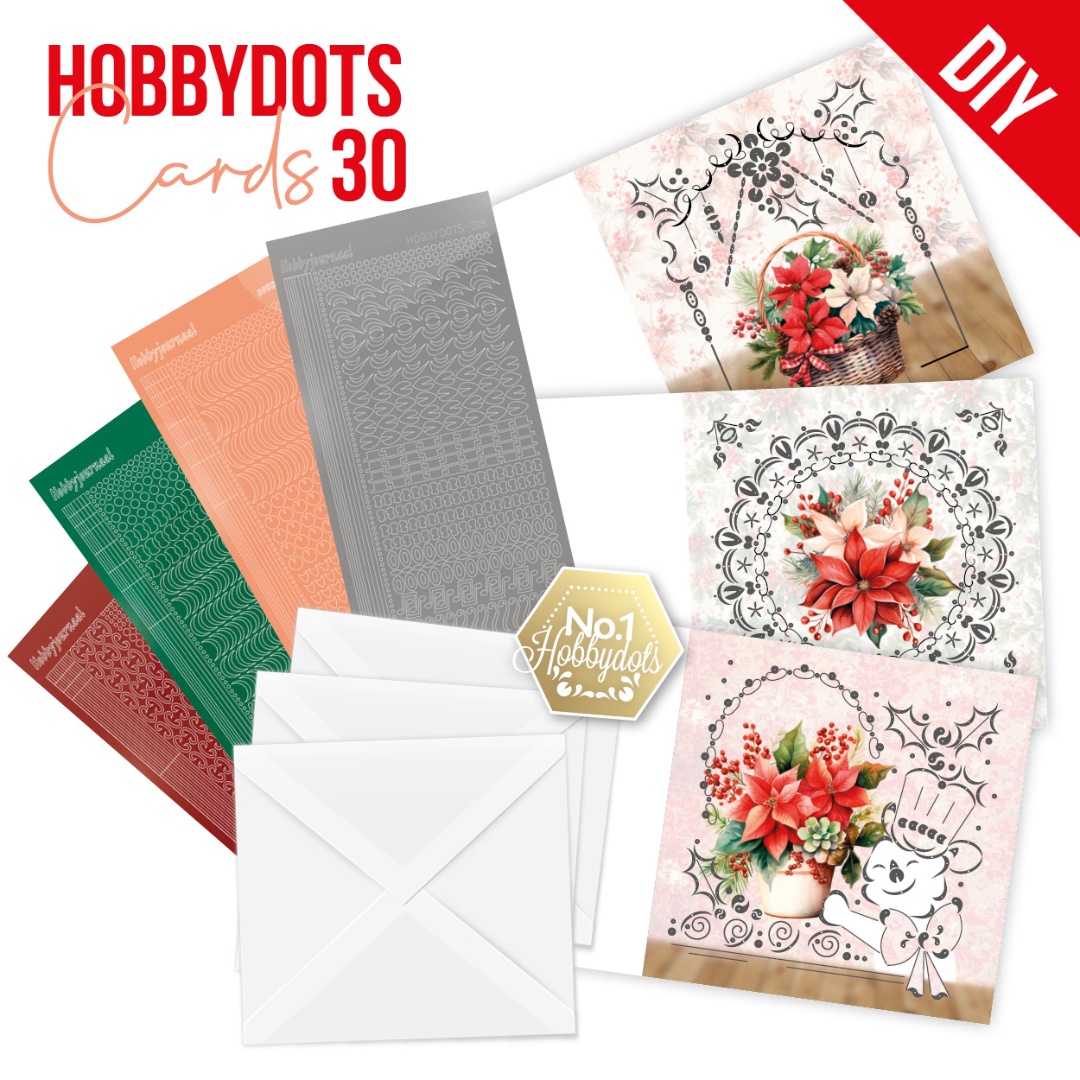 Dot and Do Cards 30 - Berries Beauties - Poinsettia