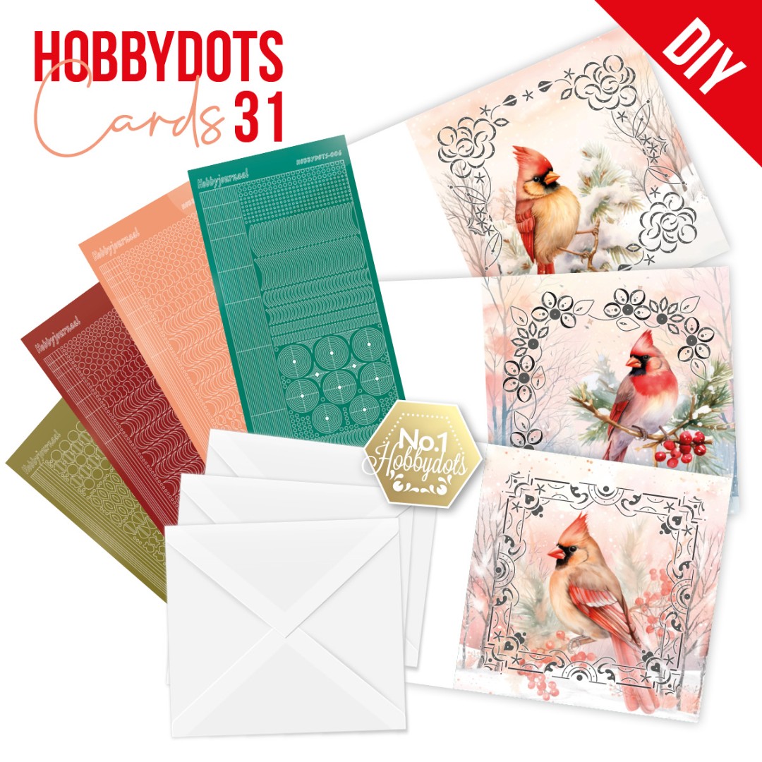 Dot and Do Cards 31 - Berries Beauties - Red Birds