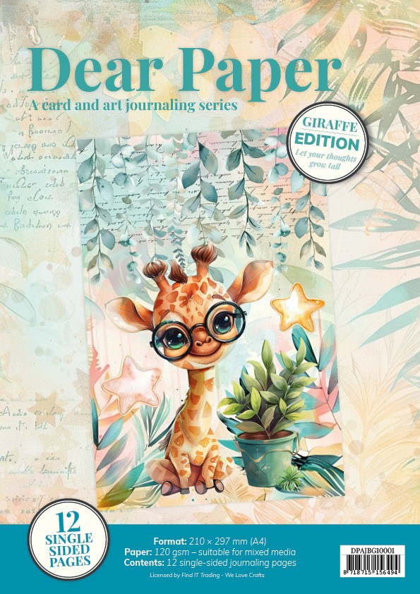 Dear Paper - A Card and Art Journaling Serie - Backgrounds - Giraffe Dear Paper - A Card and Art Journaling Serie - Backgrounds - Giraffe