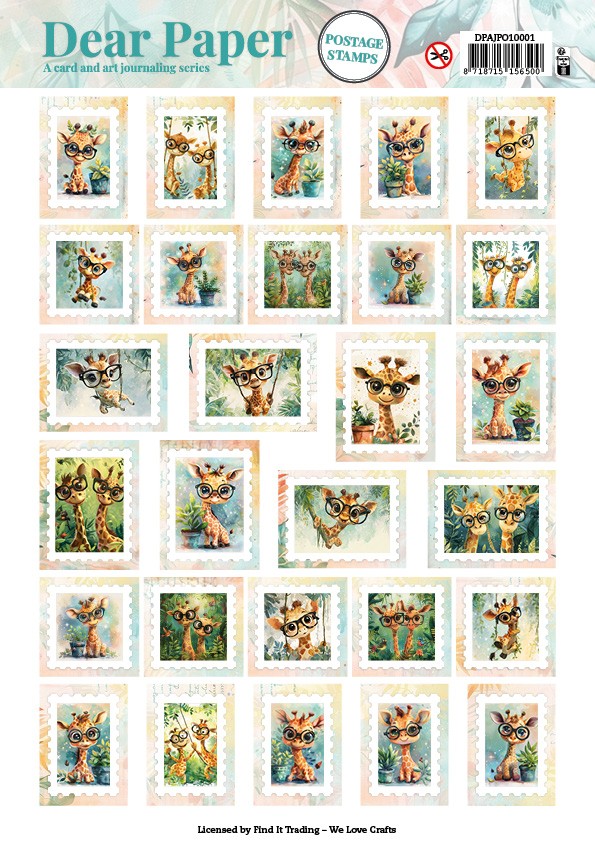 Dear Paper - A Card and Art Journaling Serie - Pushout - Giraffe Dear Paper - A Card and Art Journaling Serie - Pushout - Giraffe