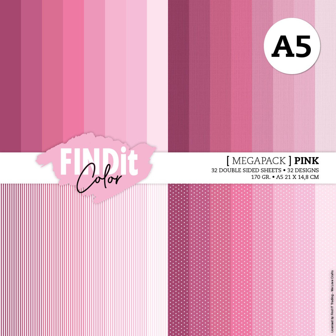 Findit Color - Megapack - Pink - A5 Findit Color - Megapack - Pink - A5