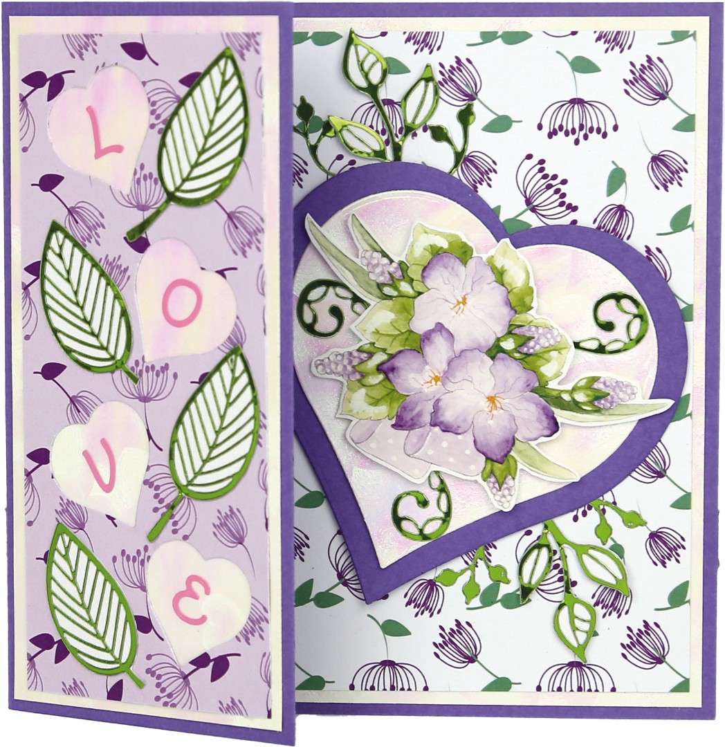 3D Push out Sheet - Precious Marieke - Purple Blossom - Violet