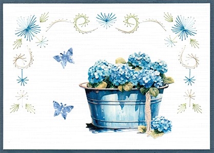 3D Cutting Sheet - Berries Beauties - Blue Meadow - Water Pump