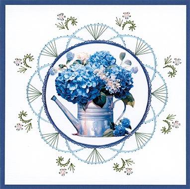 3D Pushout Sheet - Berries Beauties - Blue Meadow - Vase