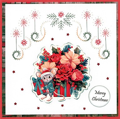 3D Pushout Sheet - Yvonne Ceations - Floral Christmas- Floral Presents