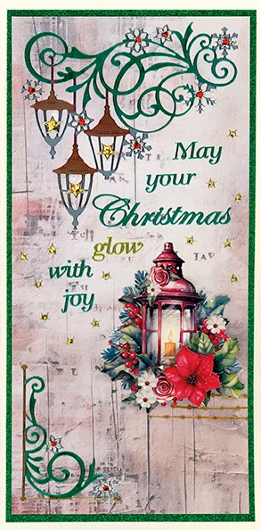 3D Pushout Sheet - Yvonne Ceations - Floral Christmas- Floral Lantern