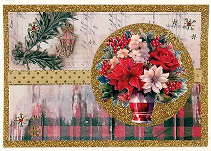 Paperpack - Yvonne Ceations - Floral Christmas 20 x 20 cm