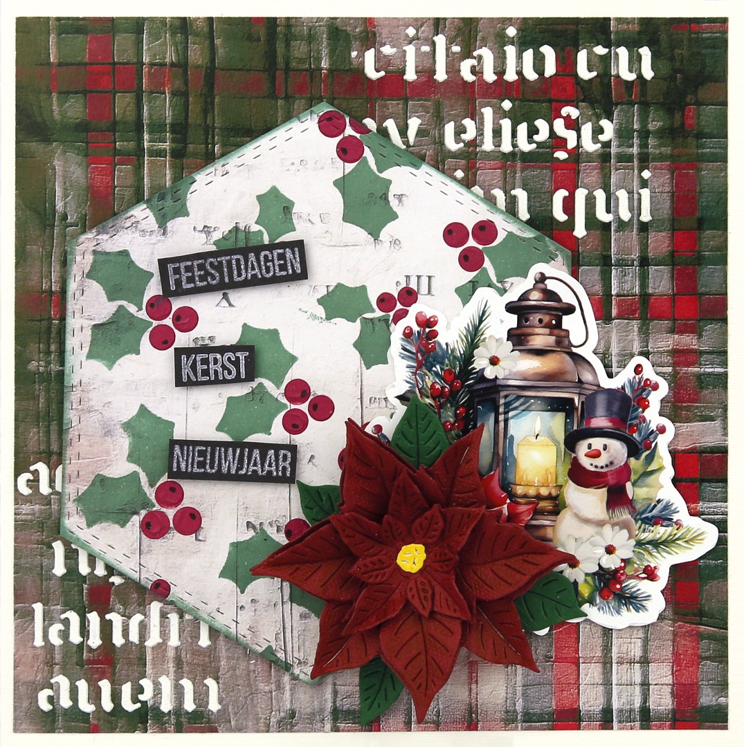 Dies - Yvonne Ceations - Floral Christmas- Floral Wreath