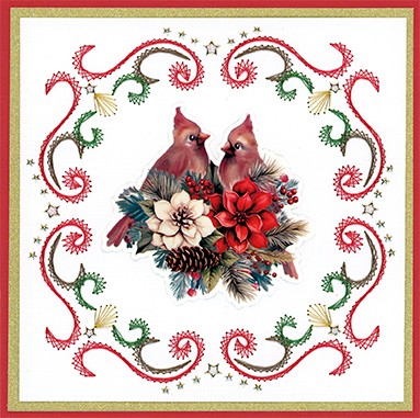 3D Cutting Sheet - Yvonne Ceations - Floral Christmas- Floral Poinsettia