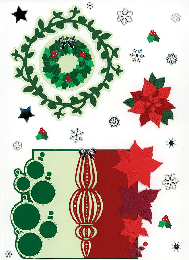 Dies - Yvonne Ceations - Floral Christmas- Floral Wreath