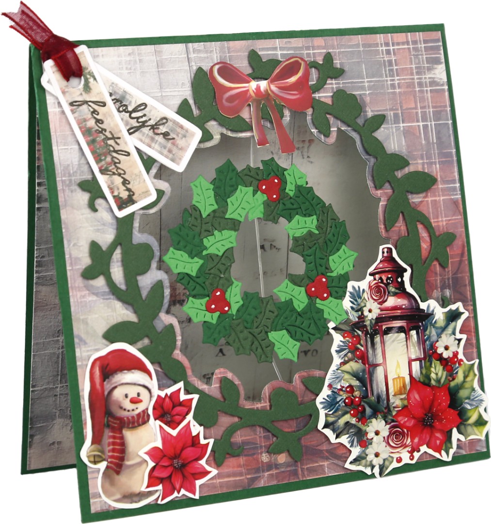Dies - Yvonne Ceations - Floral Christmas- Floral Wreath