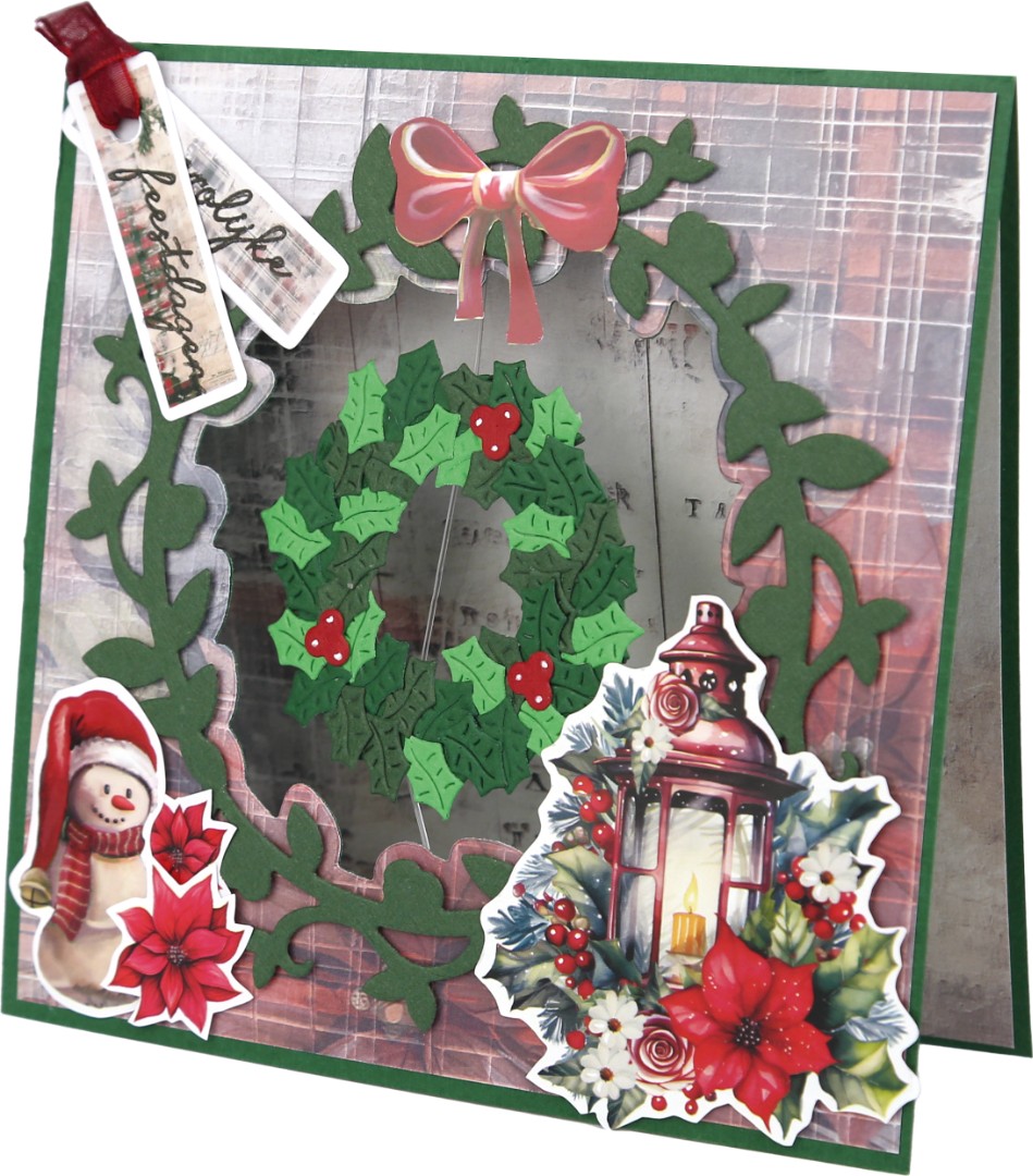 Dies - Yvonne Ceations - Floral Christmas- Floral Wreath