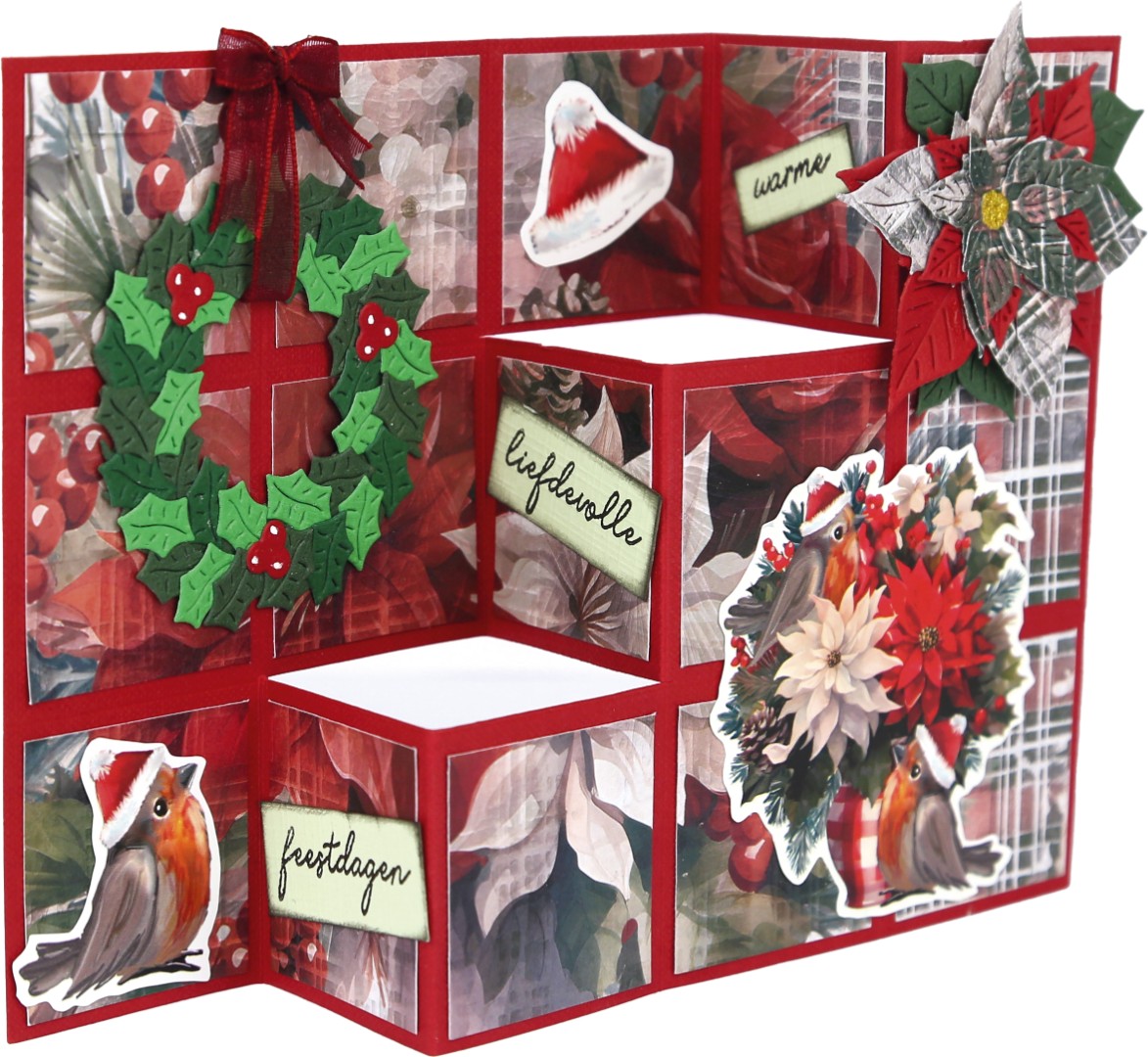 Paperpack - Yvonne Ceations - Floral Christmas 20 x 20 cm