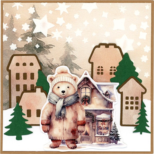 Stencil - Card Deco Essentials - Cosy WInter - Cosy Stars - A5