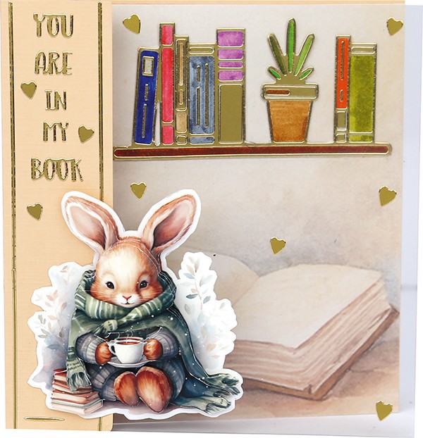 3D Pushout Sheet - Berries Beauties - Winter Bunnies - Cosy Bunnies