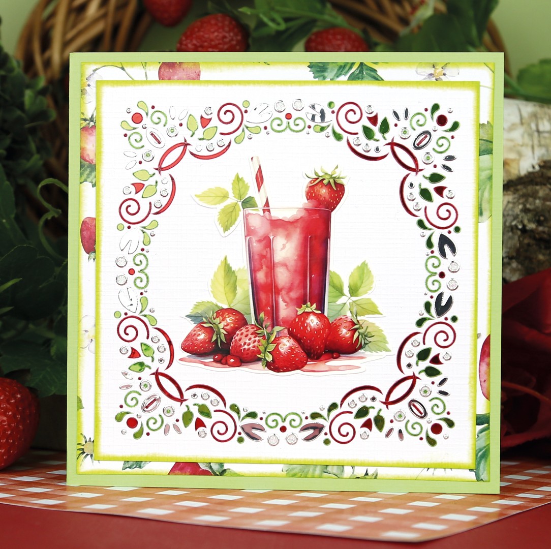 3D Push out Sheet - Berries Beauties - Sweet Strawberries - Strawberry Pie