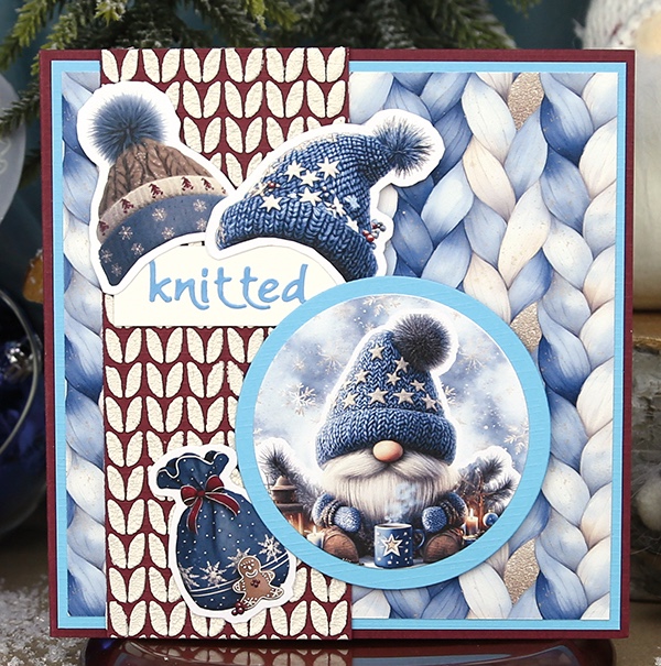Stencil - Card Deco Essentials - Gnomie Holidays - Gnomie Pattern - A5