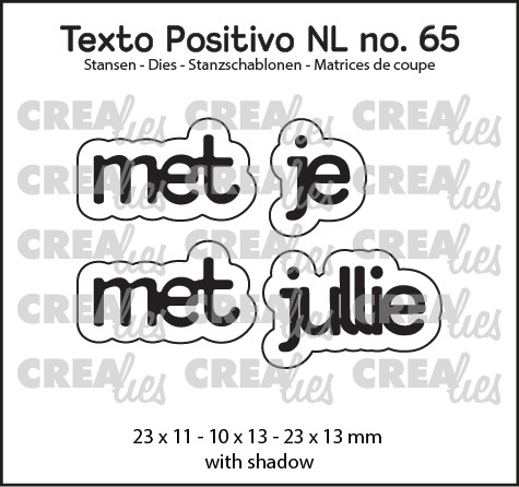 Texto Positivo stansen no. 65, met je / met jullie