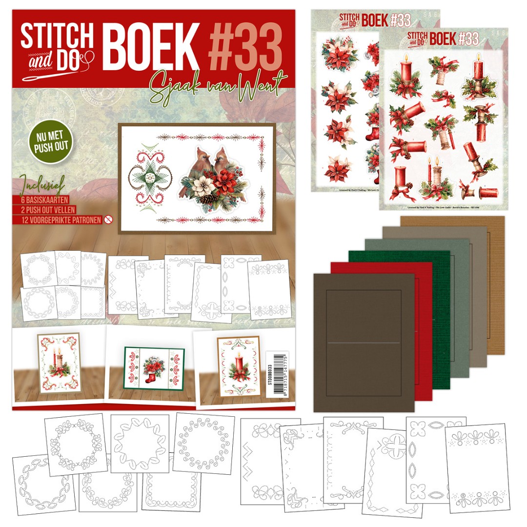 Stitch and Do boek A6 - 33 Red Christmas