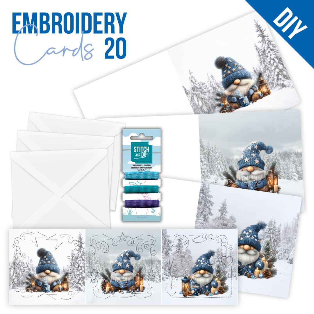 Stitch and Do Cards 20 - Berries Beauties - Gnomie Christmas Stitch and Do Cards 20 - Berries Beauties - Gnomie Christmas