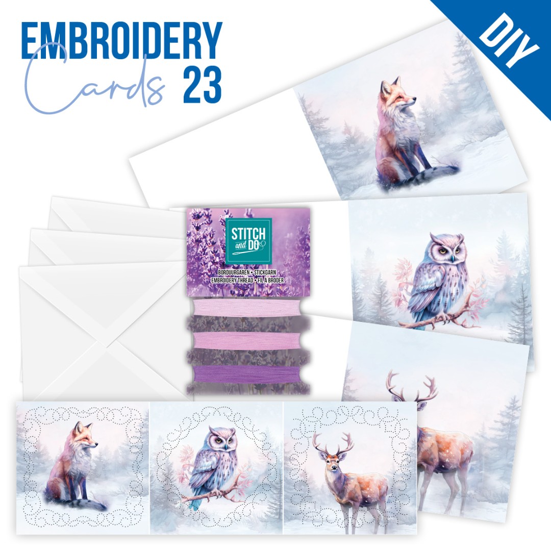 Stitch and Do Cards 23 - Berries Beauties - Mystic Winter Stitch and Do Cards 23 - Berries Beauties - Mystic Winter