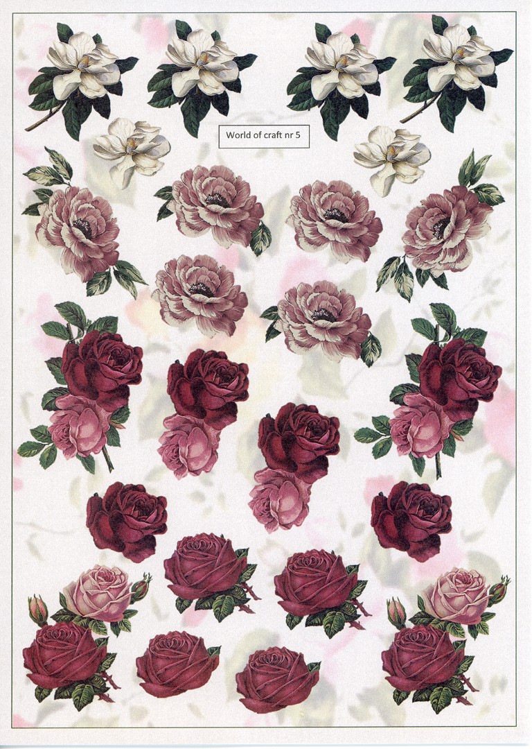 Cutting Sheet - WOC - nr 05 - Roses