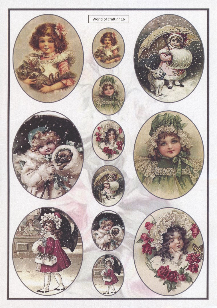 Cutting Sheet - WOC - nr 16 - Vintage Winter Kids