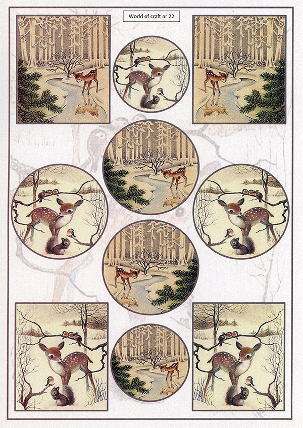 Cutting Sheet - WOC - nr 22 - Winter Woodland Deer