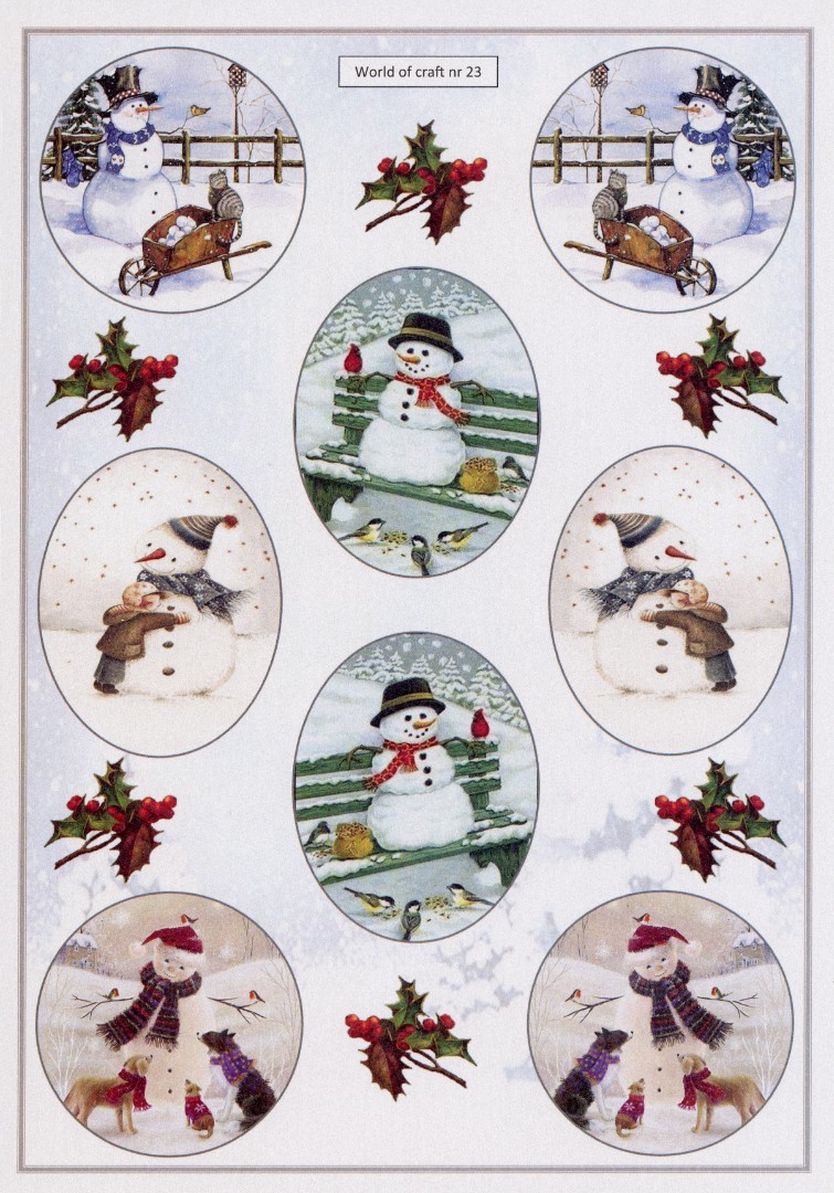 Cutting Sheet - WOC - nr 23 - Snowmen