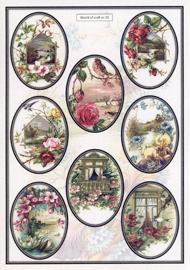 Cutting Sheet - WOC - nr 25 - Flowers and Birds
