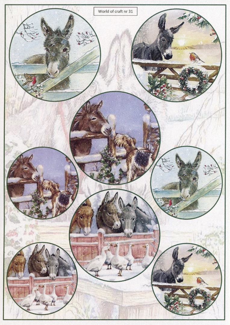Cutting Sheet - WOC - nr 31 - Winter Donkey