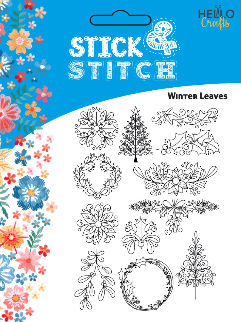Stick and Stitch Winter Leaves Stick and Stitch Winter Leaves