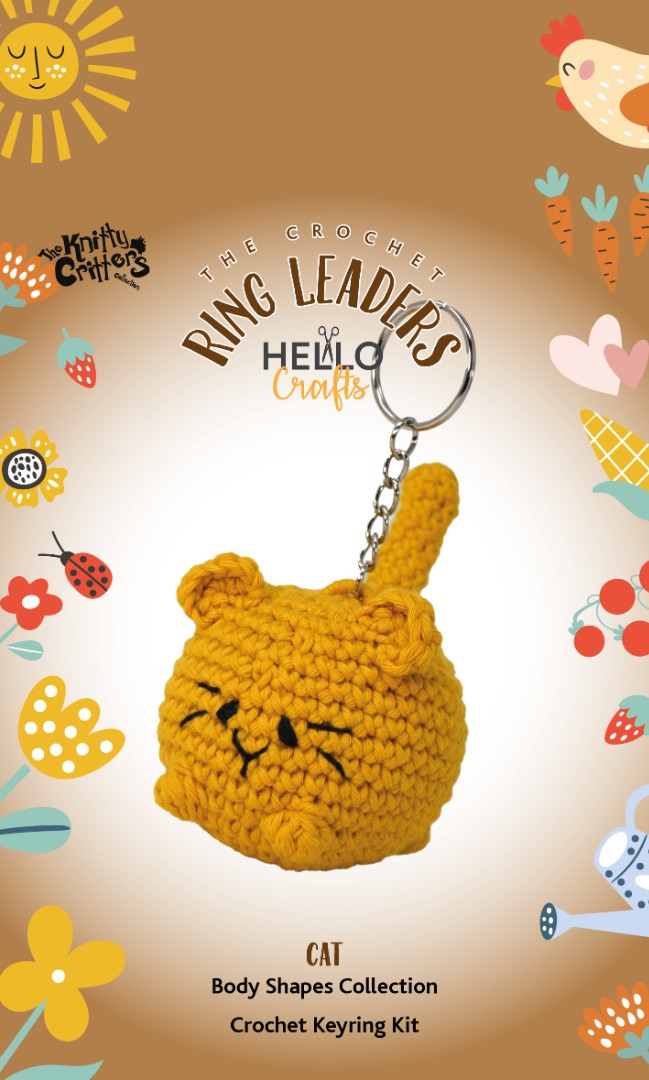 The Knitty Critters Keyring Cat The Knitty Critters Keyring Cat