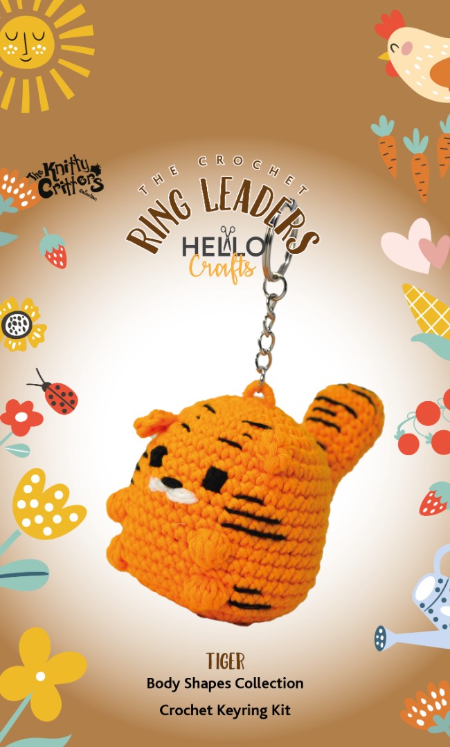 The Knitty Critters Keyring Tiger The Knitty Critters Keyring Tiger