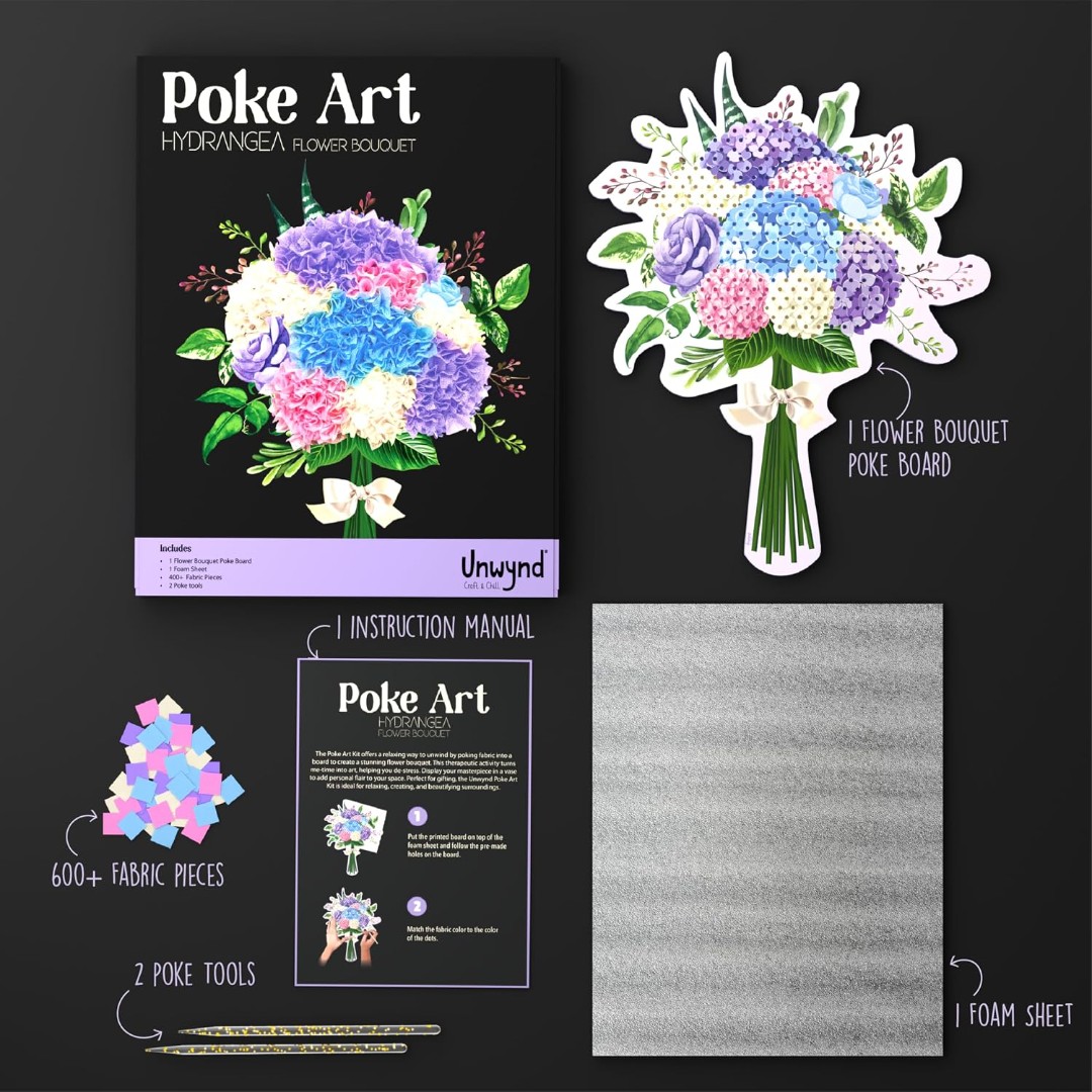 Poke Art Hydrangea Flower