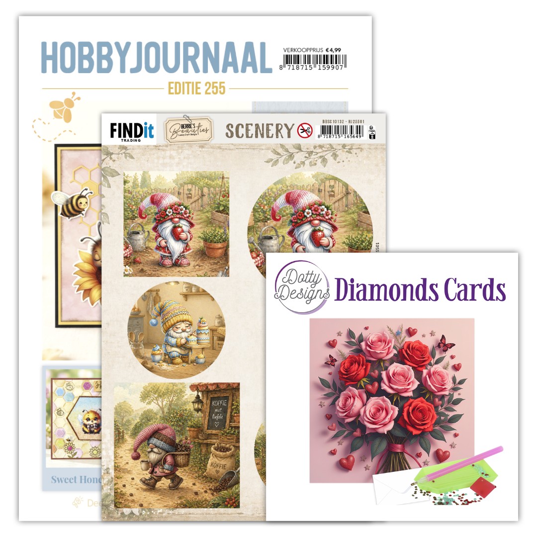SET Hobbyjournaal 255 - DDDC1224 - Red Roses SET Hobbyjournaal 255 - DDDC1224 - Red Roses