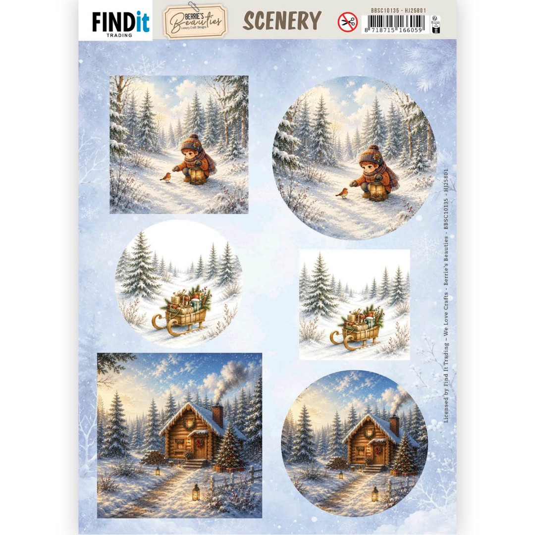 Scenery Push out - Berries Beauties - Good Old Christmas (Gratis vel HJ258)