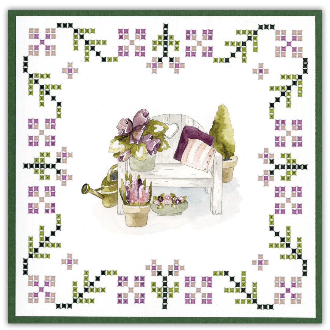 Sparkles 147 - Precious Marieke - Flowers on a Bench