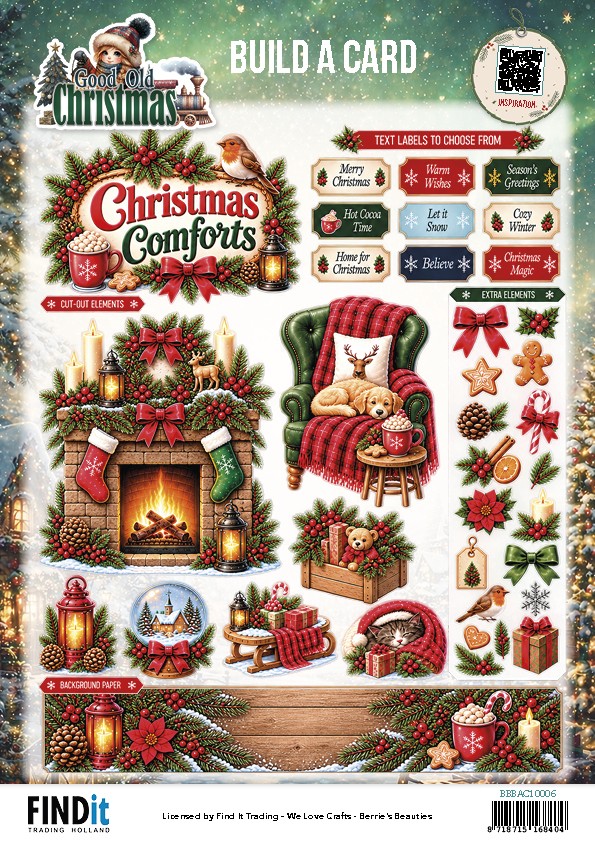 Berrie's Beauties- Build A Card - Good Old Christmas - Christmas Comforts