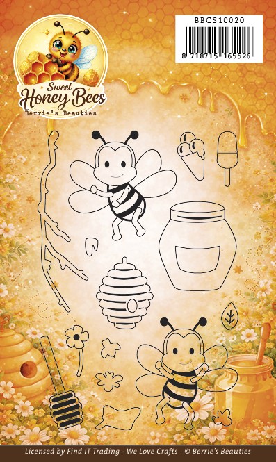 Clear Stamp- Berrie's Beauties - Sweet Honey Bees