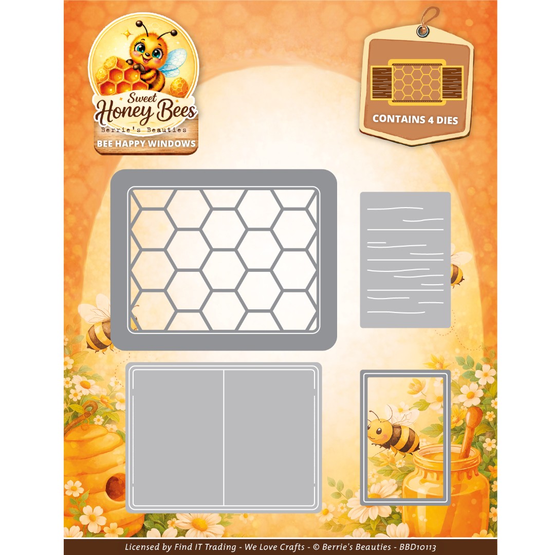 Dies - Berries Beauties - Sweet Honey Bees - Bee Happy Windows Dies - Berries Beauties - Sweet Honey Bees - Bee Happy Windows