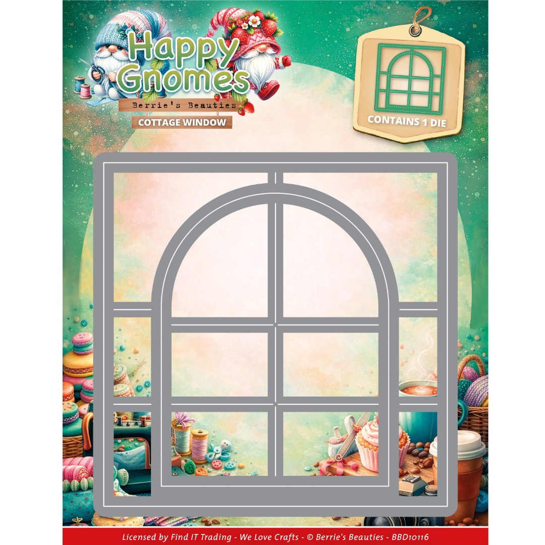 Dies - Berries Beauties - Happy Gnomes - Cottage Window