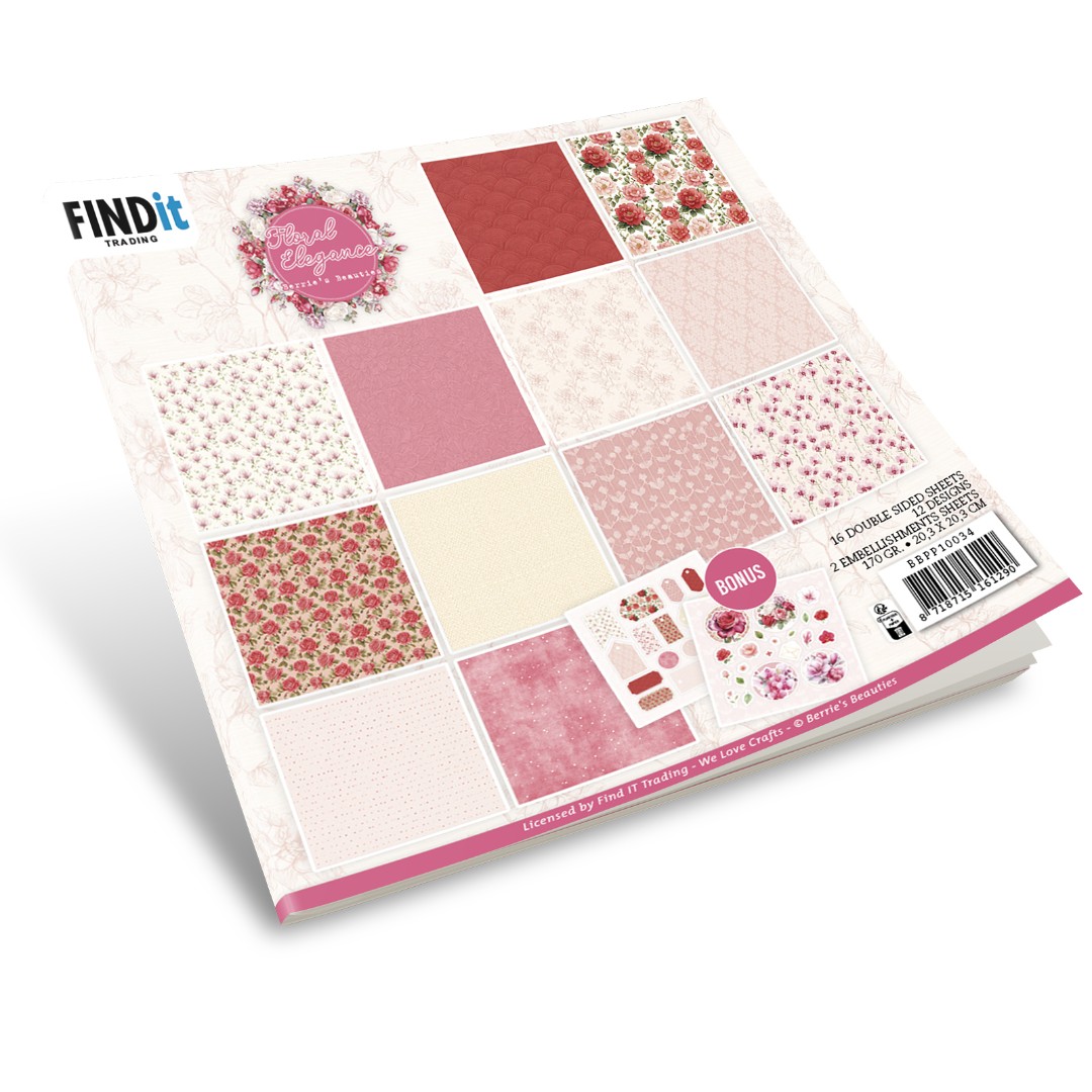 Paperpack - Berries Beauties - Floral Elegance 20 x 20 cm Paperpack - Berries Beauties - Floral Elegance 20 x 20 cm