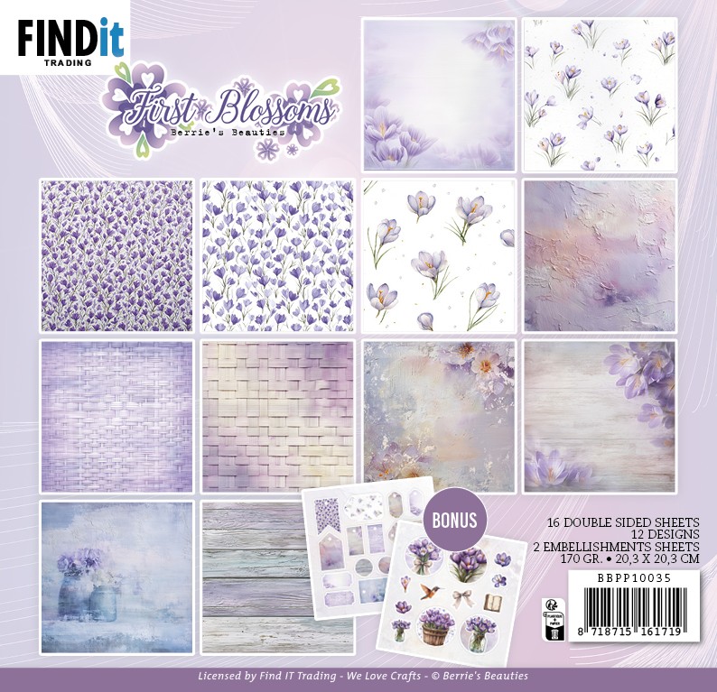 Paperpack - Berries Beauties - First Blossoms 20 x 20 cm Paperpack - Berries Beauties - First Blossoms 20 x 20 cm