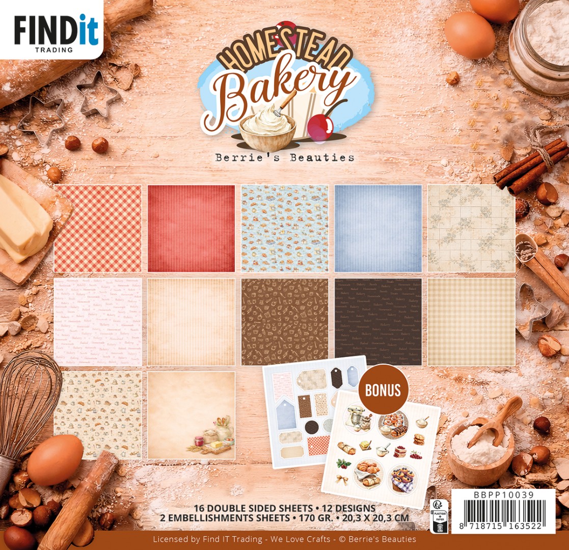 Paperpack - Berries Beauties - Homestead Bakery 20 x 20 cm Paperpack - Berries Beauties - Homestead Bakery 20 x 20 cm