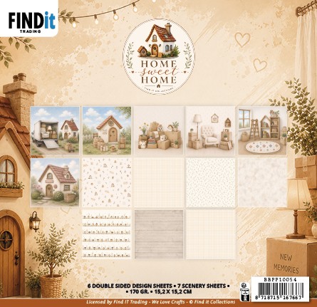 Paperpack - Find It Collection - Home Sweet Home - 15,2 x 15,2 cm