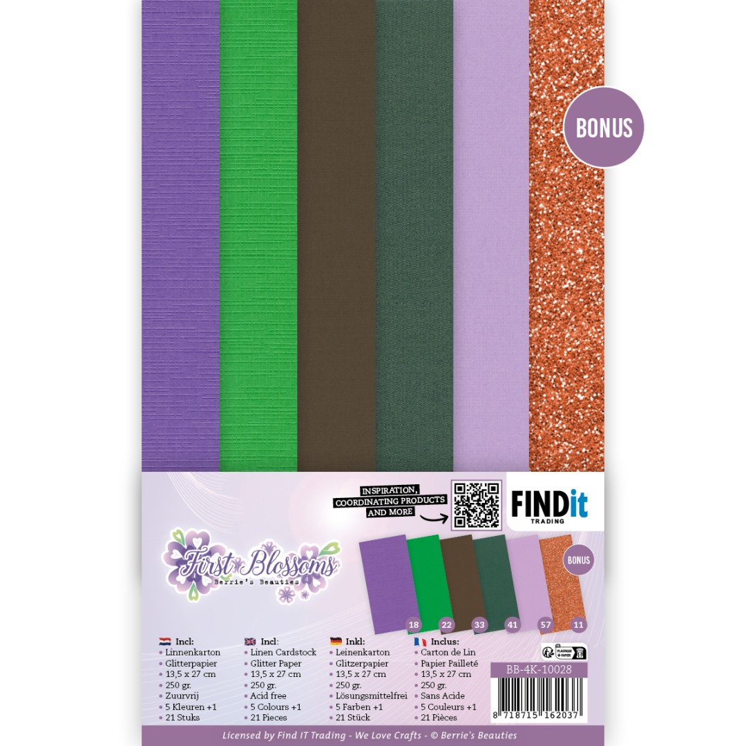 Linen Cardstock Pack - Berries Beauties - First Blossoms - 4K Linen Cardstock Pack - Berries Beauties - First Blossoms - 4K