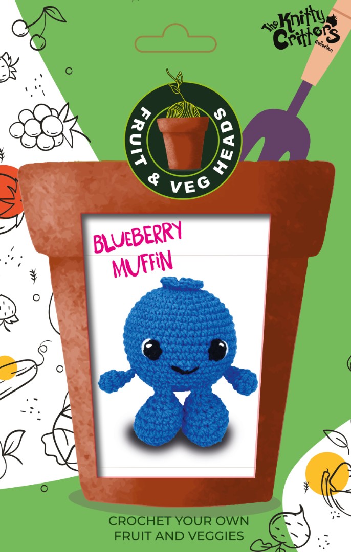 Knitty Critters Fruit and Veg - Blueberry Muffin Knitty Critters Fruit and Veg - Blueberry Muffin
