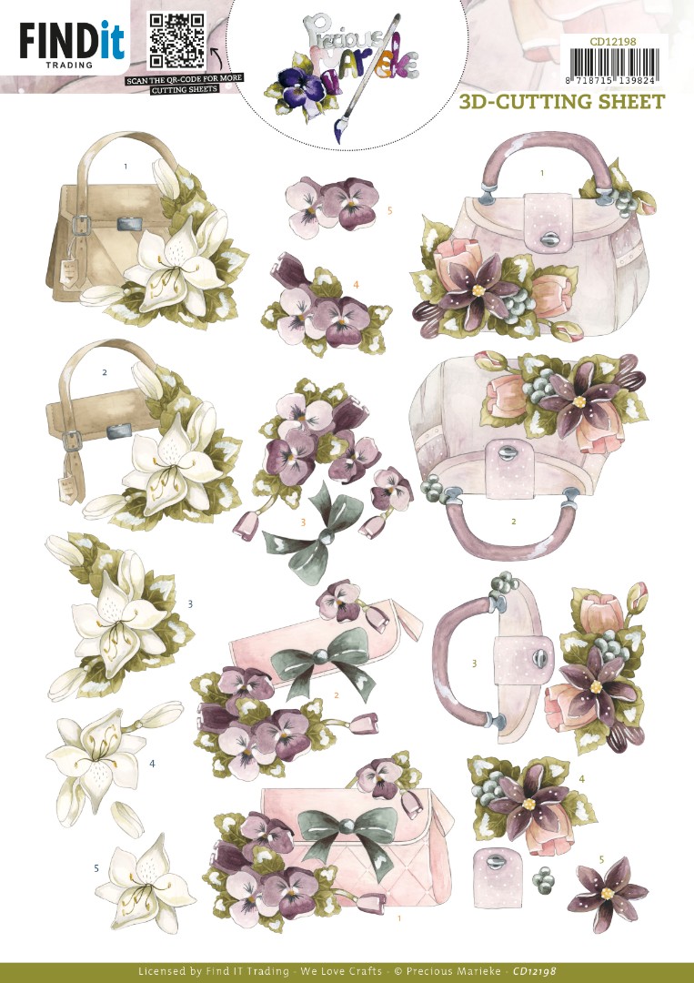 3D Cutting Sheet - Precious Marieke - Handbag